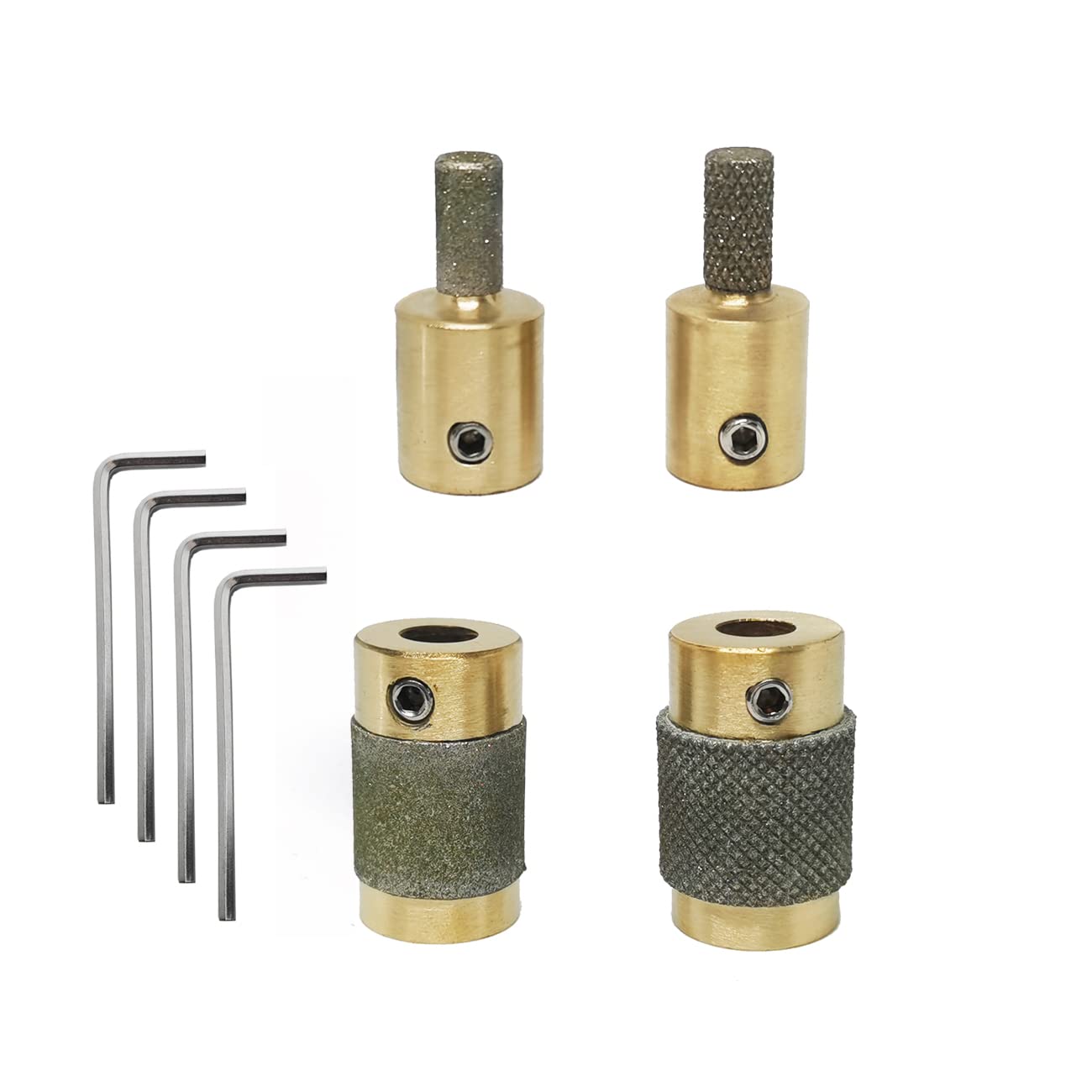 Jarshtime Diamond Glass Grinder Bits 4 PCS - Stained Grinding Wheel With 3/4 1/4 Inch Grinder Heads