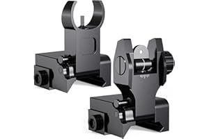 Marmot Flip Up Sight Full Metal Iron Sight & Fiber Flip Up Sights CQB & Precise Mode Gun Sights Rifle Sights