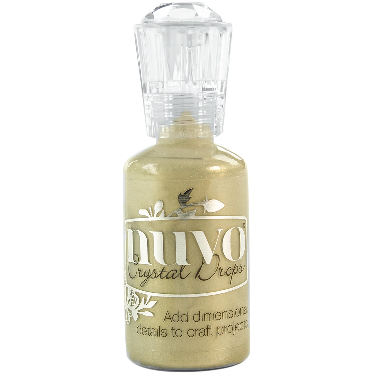 Tonic Studios "Pale Gold Nuvo Crystal Drops, Acrylic, Multicoloured, 1 oz, 4-Piece