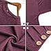OURS Women's Casual Long Sleeve Round Neck Loose Tunic T Shirt Blouse Tops XL (XL, Wine Red)