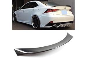 CUZTOM TUNING AR Style Carbon Fiber High Kick VIP Trunk Spoiler Wing Compatible with for 2014-2020 Lexus IS200t IS250 IS350 IS300