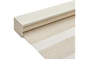 Joydeco Linen Zebra Blinds for Windows, Cordless Privacy Light Filtering Dual Layer Window Shades, Free-Stop Roller Blinds for Home, 34” W x 72” H