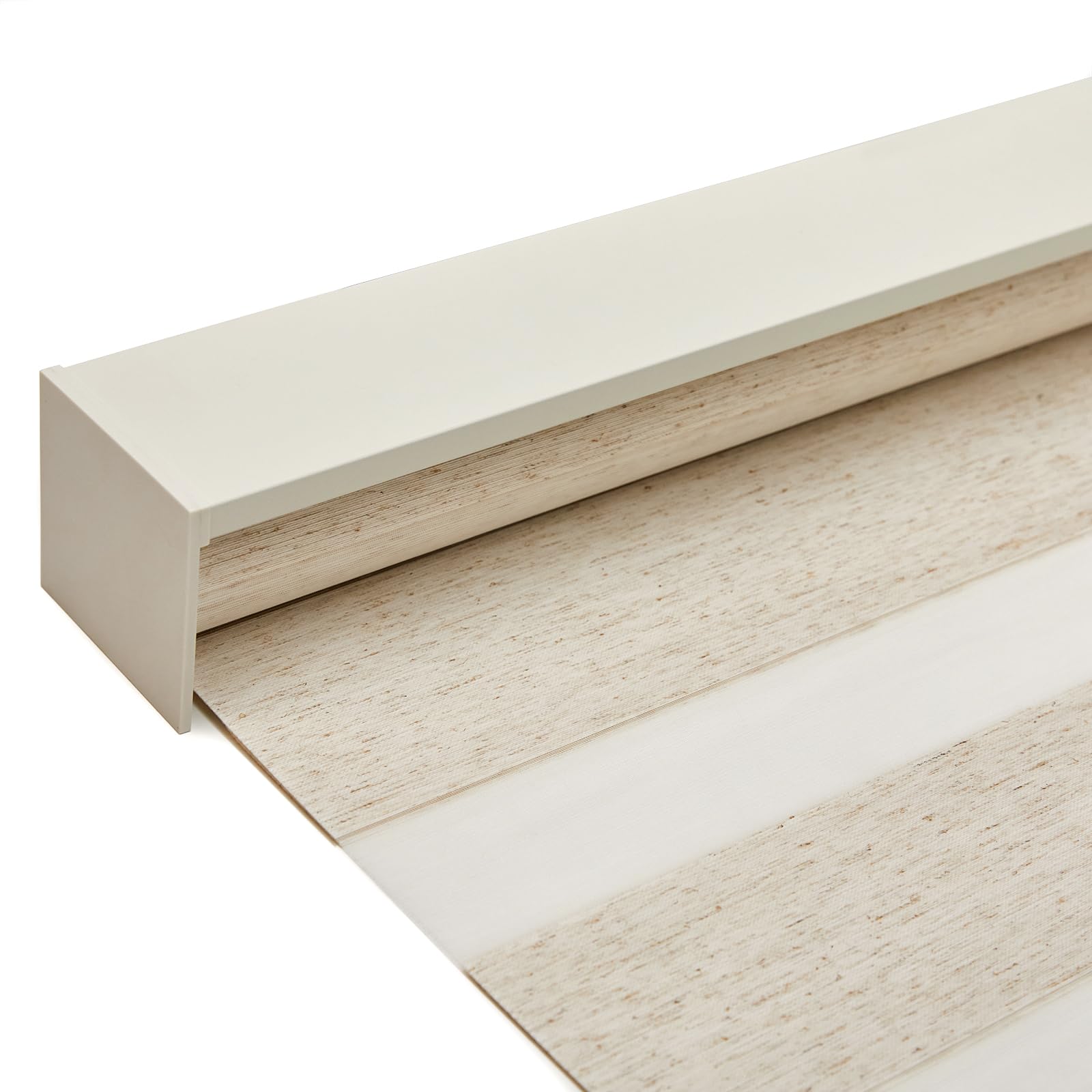 Photo 1 of Joydeco Linen Zebra Blinds for Windows, Cordless Privacy Light Filtering Dual Layer Window Shades, Free-Stop Roller Blinds for Home, 70” W x 72” H