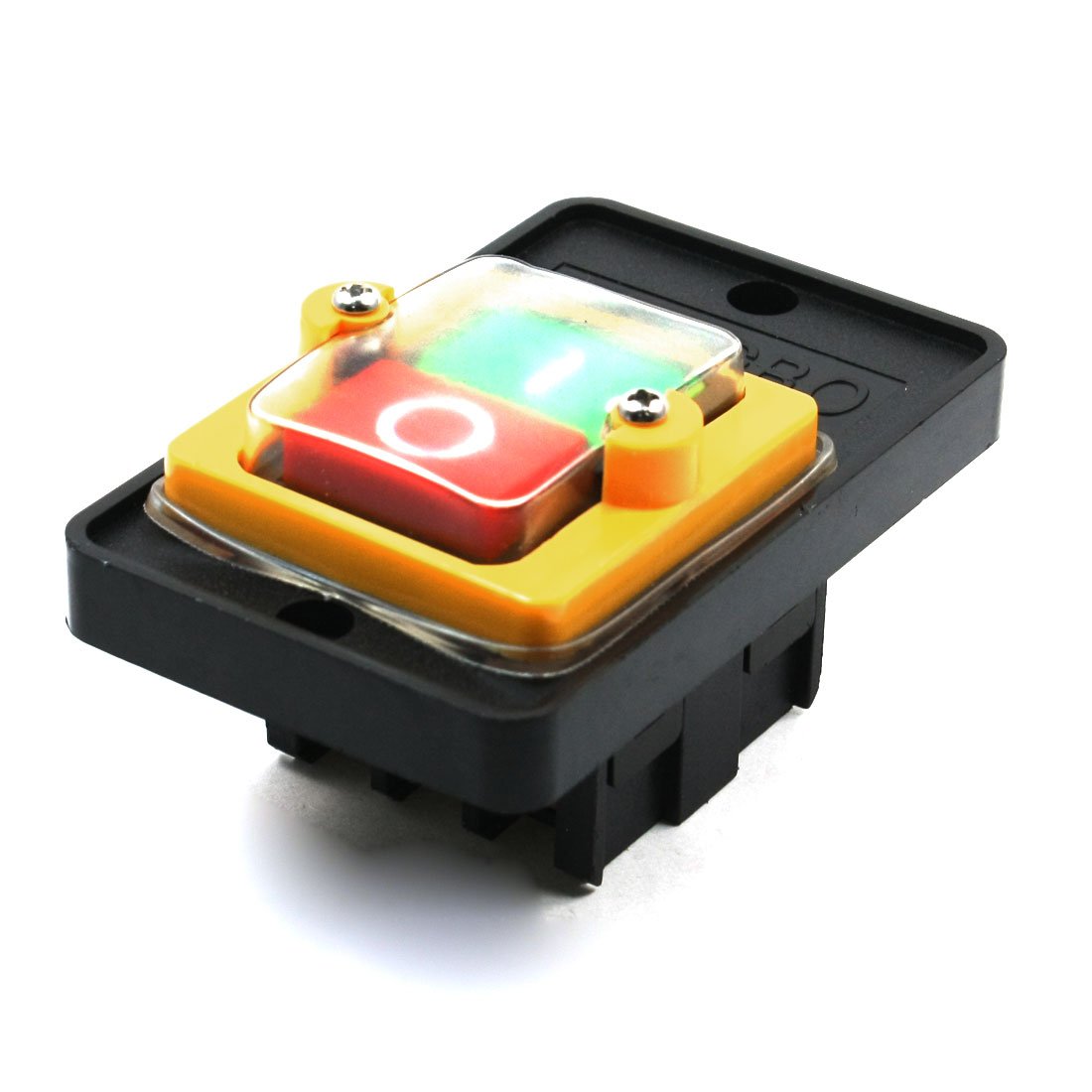sourcing map AC 220V/380V 10A On/Off Latching Start Stop Power Push Button Switch