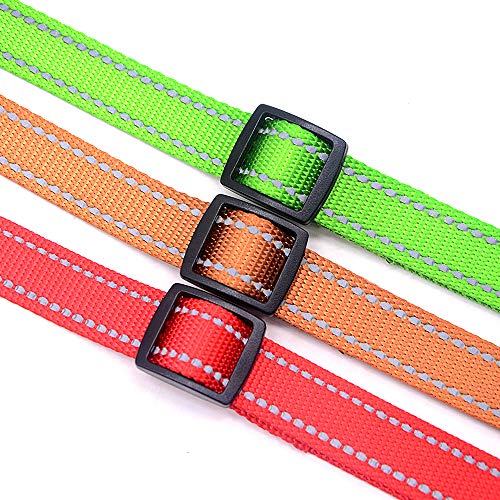 Wellbro 3 in 1 Durable Nylon Dog Leash with Padded Handle, Three- Way Pet Leash with a Coupler, Adjustable and Detachable, Lead for Small, Medium Dogs (Multi-Color Reflective)
