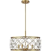 Savoy House 6-8410-4-322 Bailey Glam Shabby Chic Organic Glass Flower Convertible Semi Flush/Pendant, 4-Light 240 Total Watts