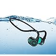 Swimming Headphones-Bone Conduction Headphones, IP68 Waterproof Built-in MP3 Player 32G Memory, Underwater Swimming Headphone, Wireless Open Earphones Bluetooth 5.3, for Running, Cycling (Black)