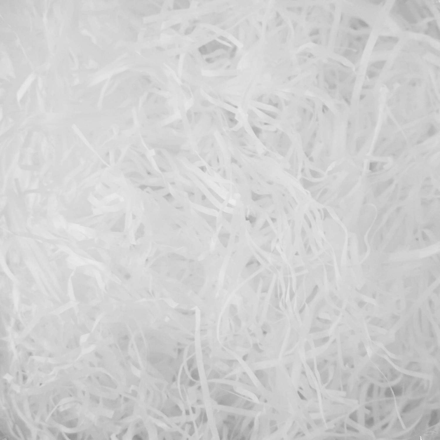 Emartbuy White Shredded Paper 500 grams - Soft Tissue Gift Filling for Hampers Packaging & Crafting, 500 Grams - White