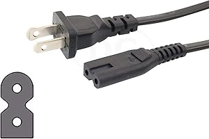 AC Adapter Wall Power Cable for Vizio-LED-TV Smart-HDTV E-M-Series Brother Singer Sewing Machine VIZIO Sound Bar System Insignia TV Bose SoundTouch Solo TV Long 6Ft 2 Prong