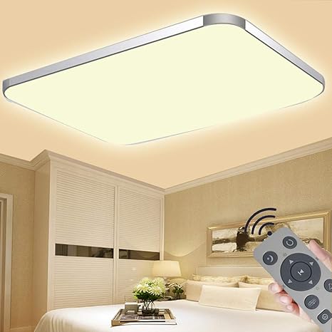 72w Led Dimmbar Deckenleuchten Modern Deckenlampe Flur Schlafzimmer Wohnzimmer Lampe Energiespar Licht Silberrahmen Leuchte Moderner Minimalistischer Stil Schone Linien Deckenleuchte Amazon De Beleuchtung