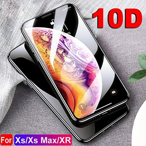 10D Tempered Glass for iPhone X XS Max XR Screen Protector-Full Coverage Anti-Fingerprint Anti-Scratch [Case Friendly] 9H Hardness Screen Protectors [Full Screen] (iPhone Xs Max)