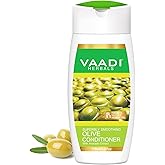 Vaadi Herbals Silky Smooth Conditioner, Olive Oil with Avocado Extract, Herbal Product, Sulfate Free, Scalp Therapy, Moisture Therapy, 350 Ml(11.7 Oz)