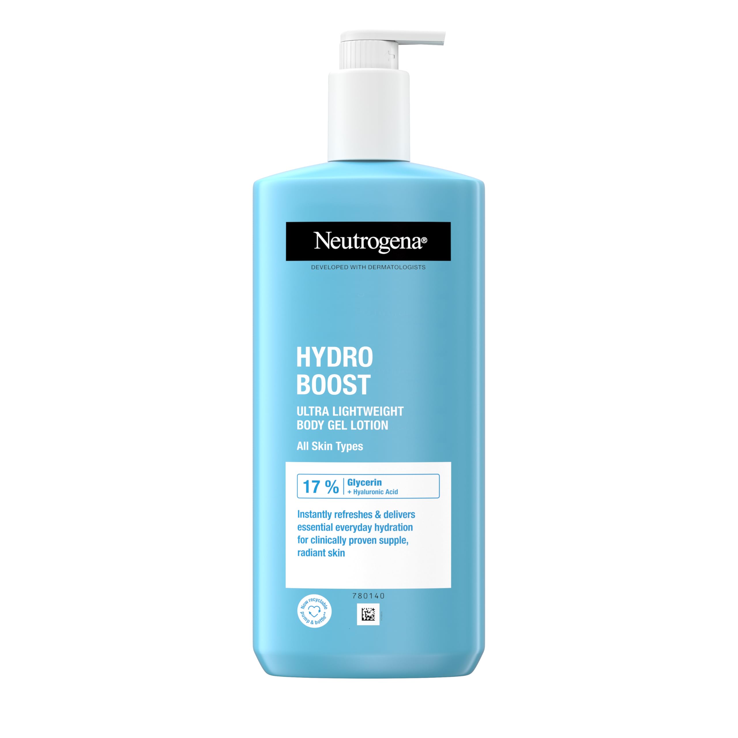 Neutrogena Hydro Boost Body Lotion Gel, Ultralight Moisturising Cream with Hyaluron, for Normal to Dry Skin, 400 ml