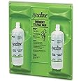 Honeywell Home-32-000462 32 oz. (946 ml) Double Bottle Sterile Saline Eye Wash Wall Station (Trilingual, Includes 2 Full Bottles) - Green/Clear