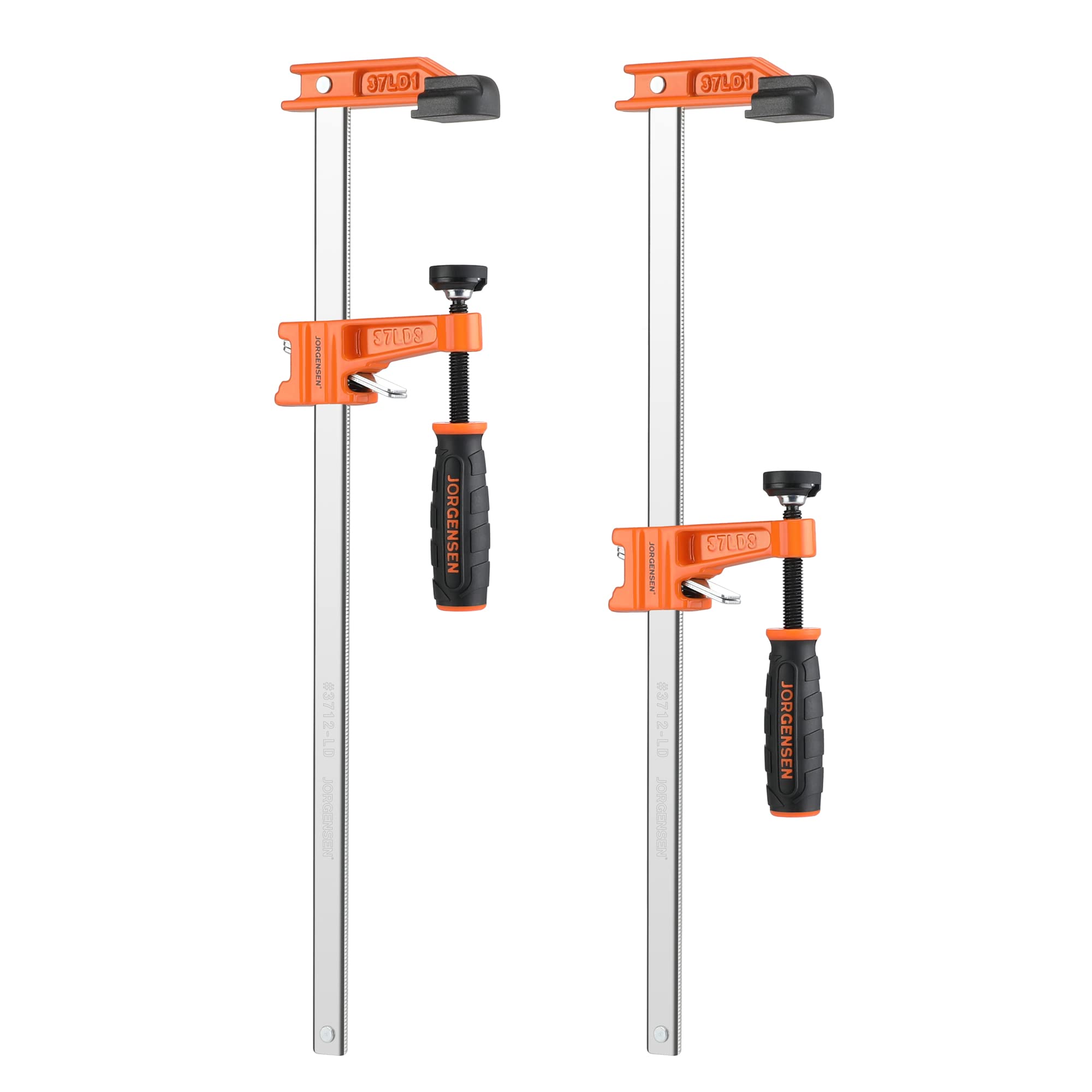 JORGENSEN 300 mm Professional Woodworking Clamps 2 Pack, Quick Release Clamps for Wood, F Clamp Set, Max 136 kg Load Limit