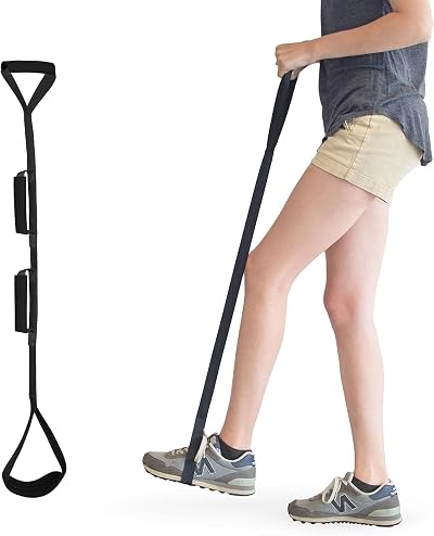 Kekoy 91cm Leg Lifter Strap with 3 Non-Slip Handles Black 91cm