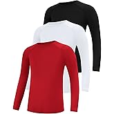 Blueleaf Boys' Girls' Compression Shirt Long Sleeve Undershirt Youth Quick Dry Athletic Base Layer for Football Baseball