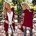 DREAGAL Ladies Geometric Print Drape Front Cable Cardigan Wine Red XX-large