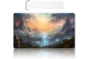 DAUXID Premium Stitched MTG Playmat with Zones and Non-Slip Rubber Backing - TCG Play Mat for MTG and Other Card Games - Colorful Design with Vintage Look and Feel (DKT (48),No Zones)