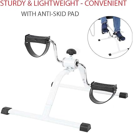 Amazon Com Sturdy Lightweight Mini Fitness Exercise Bike Hand Foot Pedal Trainer Elderly Exerciser Bicycle With Anti Skid Pad Suitable For Elderly Office Worker Or Anyone Wants To Exercise Sports