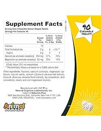 Nature 's Plus, fuente de vida, Animal Parade, Calcio, Suplemento, helado de vainilla sabor...