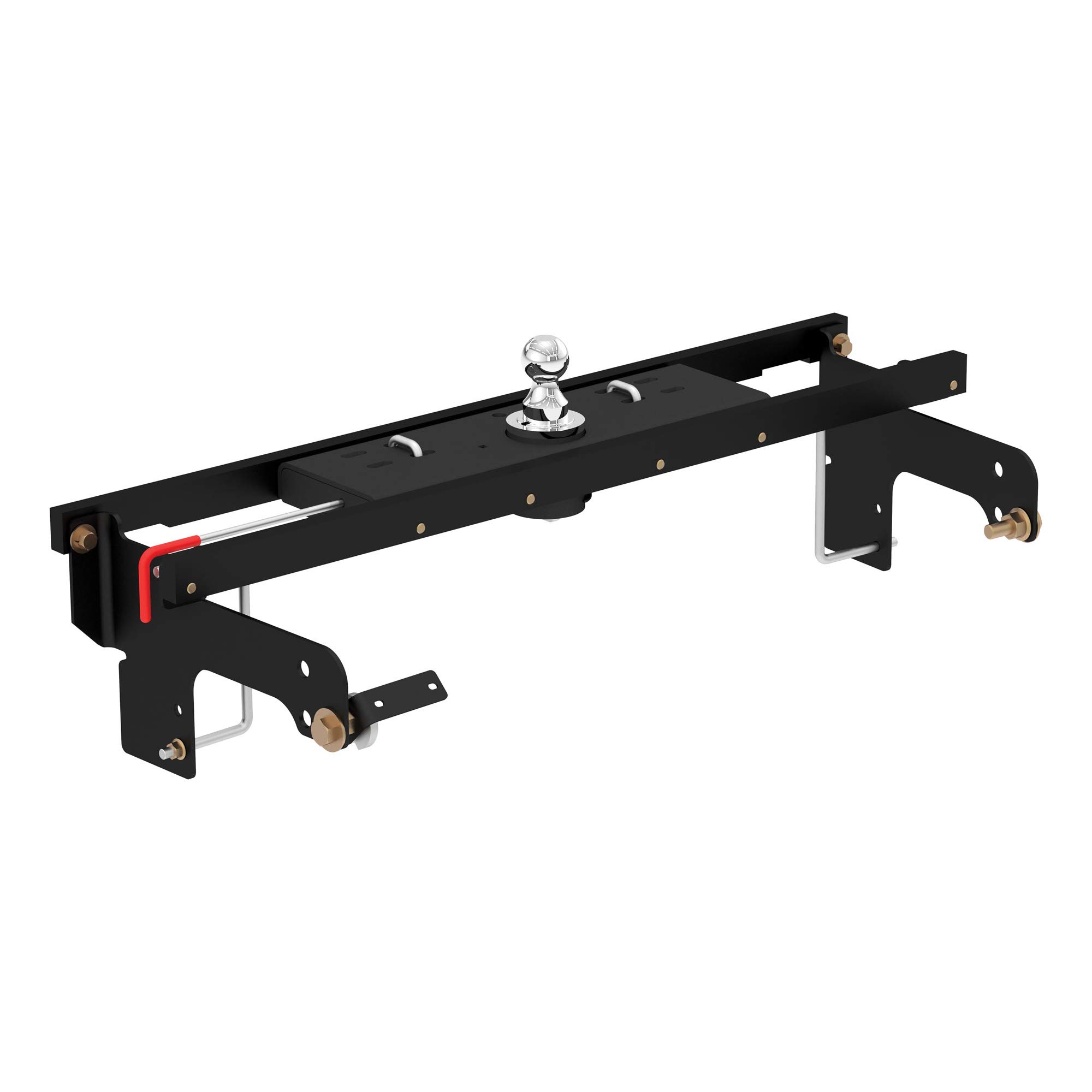 CURT 60712 Double Lock Gooseneck Hitch, 2-5/16-Inch Flip-Over Ball, 30K, Select Chevrolet Silverado, GMC Sierra 1500, 2500, 3500 HD