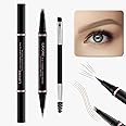 Eyebrow Pencil,2-in-1 Waterproof Eyebrow Pen with 4 Tip Brow Pen and Ultra-Precise Brow Pencil,with Dual-ended Eyebrow Brush,Eyebrow Makeup for Natural Looking Eyebrows - Blonde