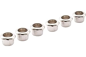 Musiclily Pro 8mm Guitar Tuner Bushings for Electric Guitar Semi-closed Tuning Pegs Machine Heads, Chrome (Set of 6)