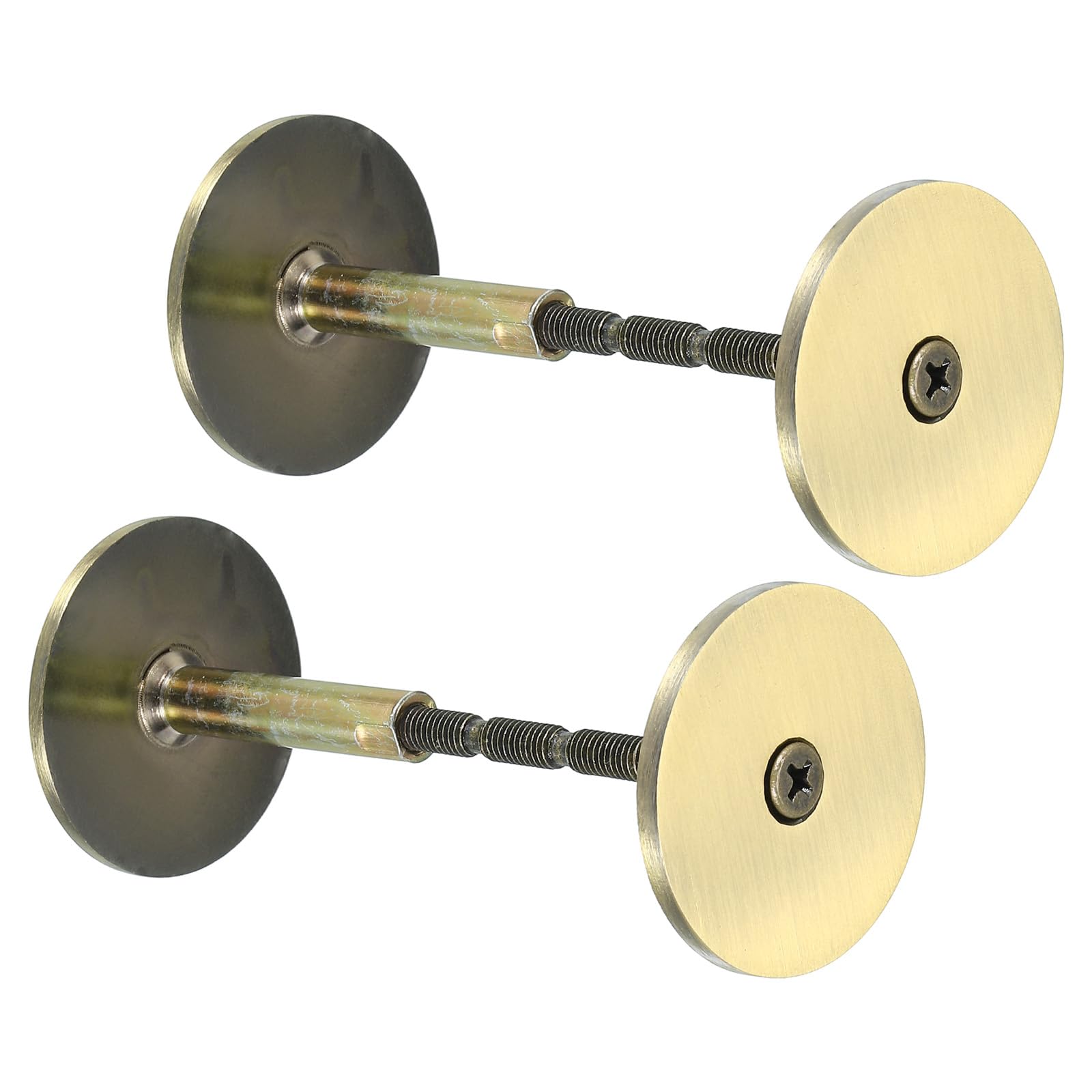 PATIKIL Door Knob Hole Cover Plate, 2 Pack 1 9/16" Dia. Deadbolt Cover Plate Door Hole Filler Plate for 1 1/32" to 1 3/8" Holes, Bronze