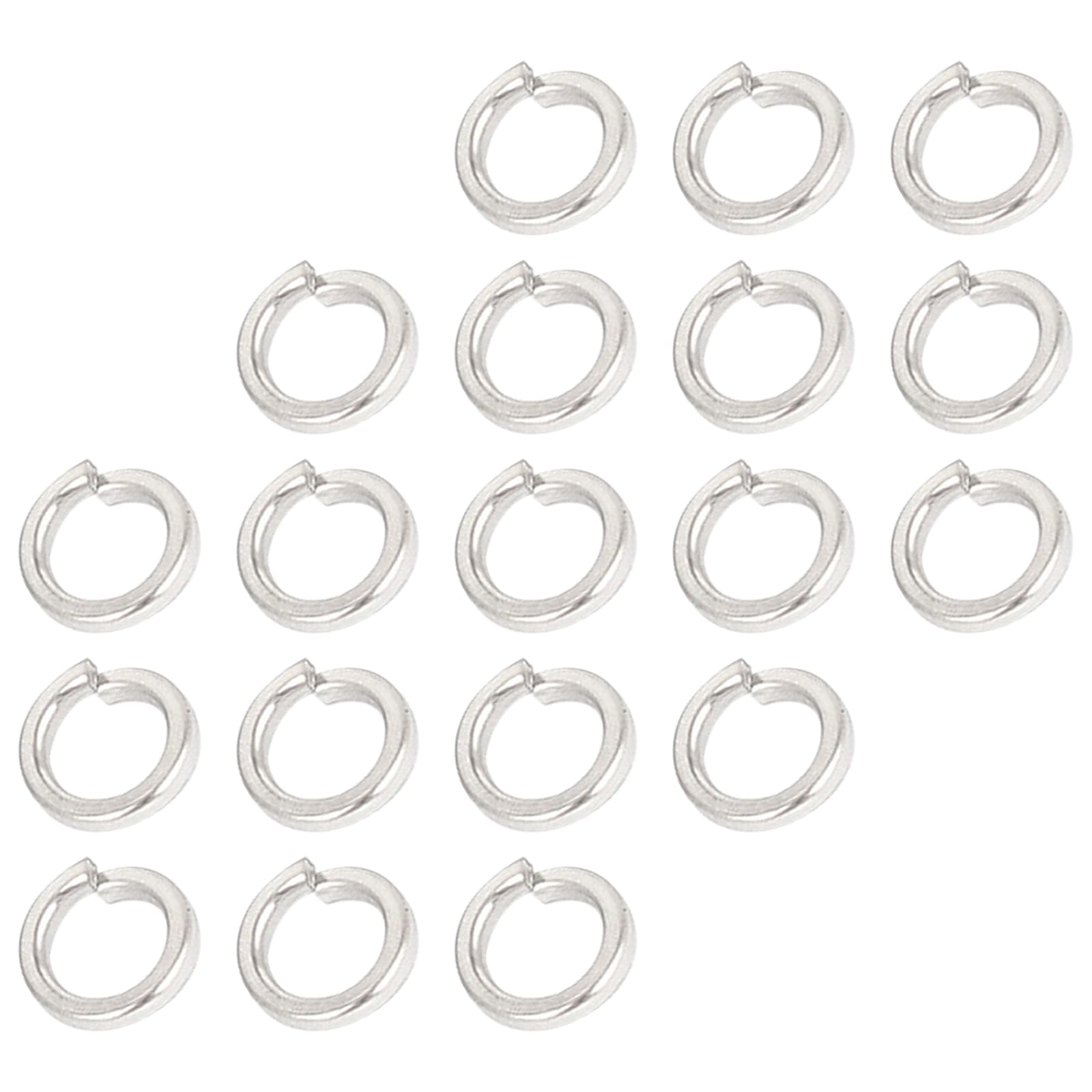 METALLIXITY Split Lock Washer (M5) 100Pcs, 304 Stainless Steel Spring Lock Washer Elastic Gasket - for Household Applications