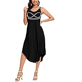 ANYFITTING Built in Bra Summer Dresses for Women 2025 Midi Flowy Hawaiian Casual Dress with Pockets Floral Sundresses