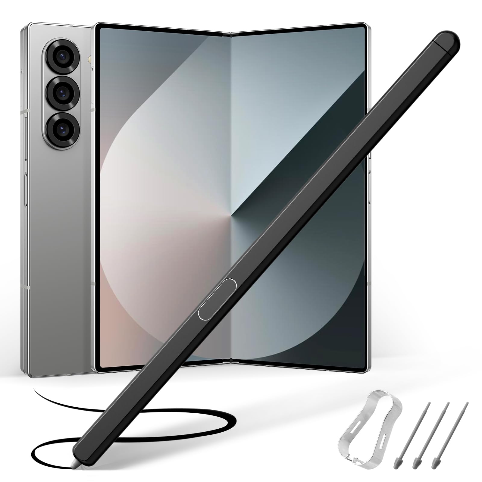 Photo 1 of TNRV Galaxy Z Fold 5/Fold 6 S Pen,Replacement Galaxy Z Fold 5/Fold 6 Ultra Stylus Pen.4096 Pressure Level Easy Writing.Compatible Galaxy Fold 5/Fold 6 Pen(Black)
