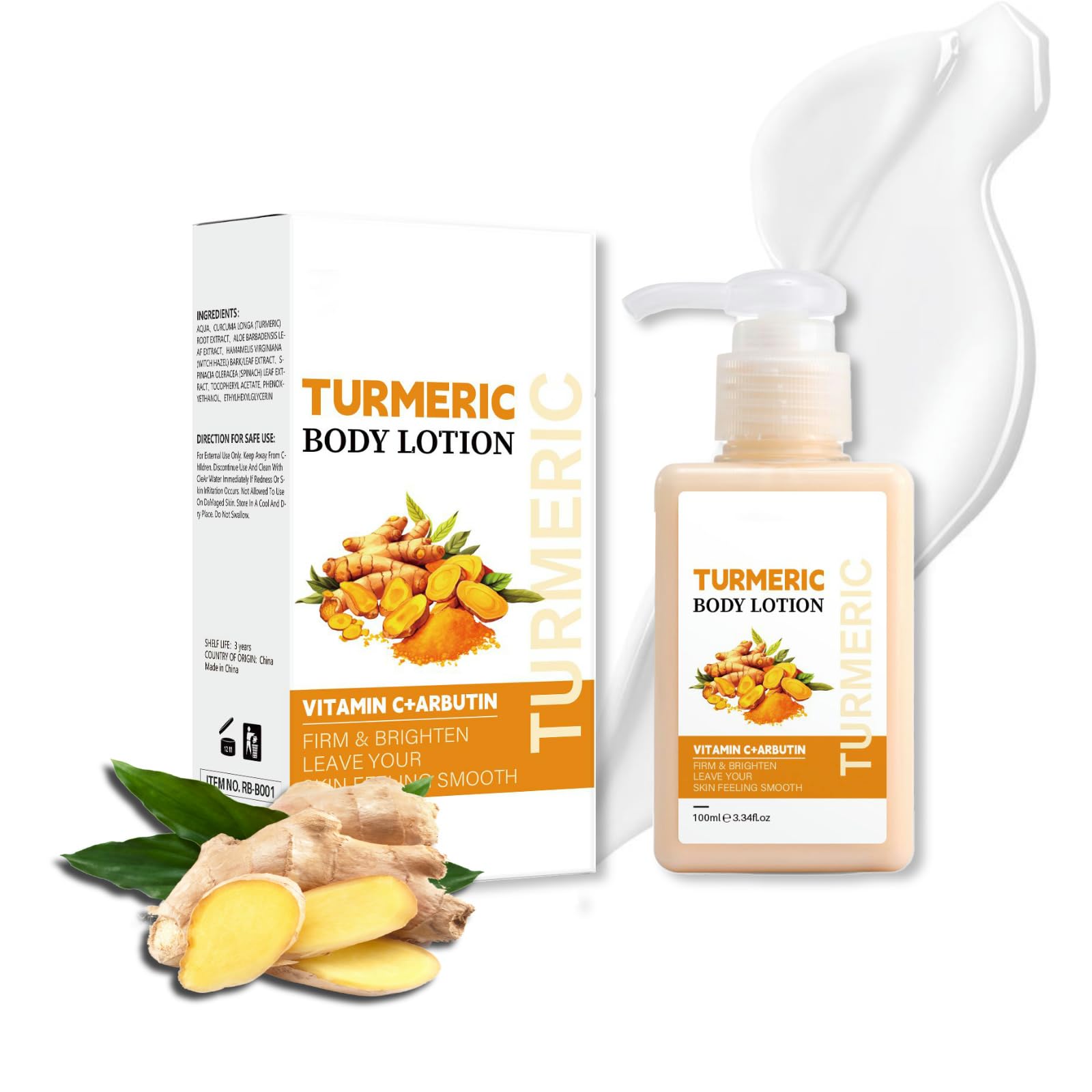 Turmeric Body Lotion, Tumeric Cream For Face And Body,Remove Acne,Dark Spots,Sun Damaged Skin,Anti-Aging Firming Body Lotion Body & Face Dry Skin Moisturizer Women Men