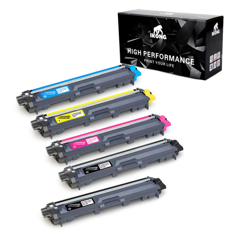 IKONG 5-Pack Compatible Toner Cartridge Replacement for Brother TN221 TN225 Works with Brother MFC-9130CW HL-3170CDW MFC-9330CDW HL-3140CW MFC-9340CDW HL-3180CDW HL-3150CDN Laser Printer