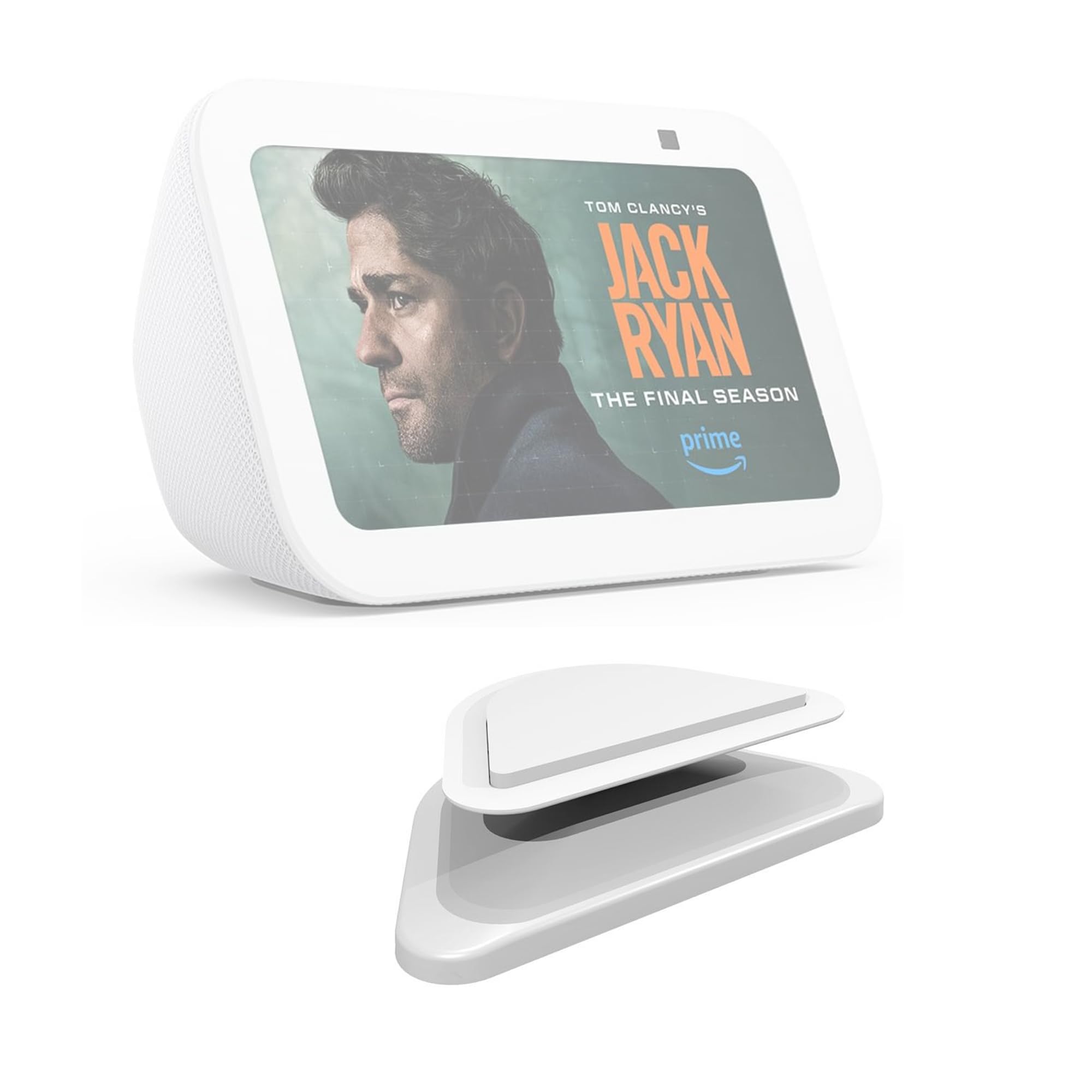 EWIGE Speaker Stand for Show 5 3rd gen, adjustable Holder compatible with IPhone Models 360 degree swivel - White