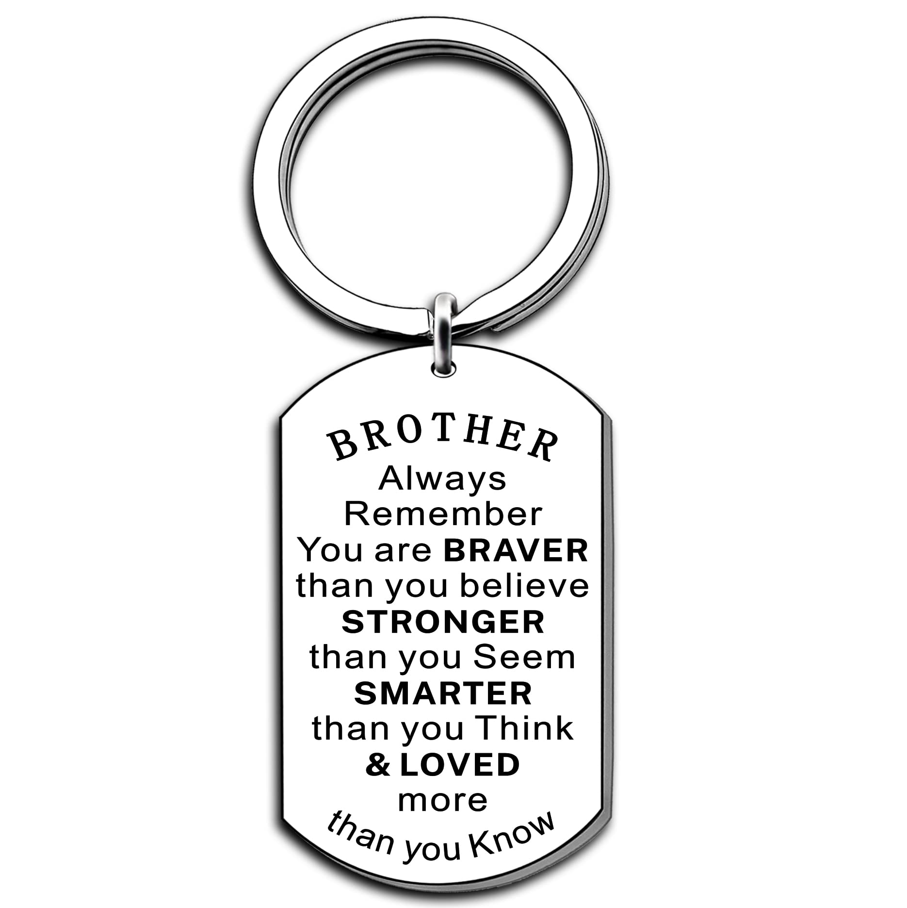 AMZQ Brother Keyring Brother Inspirational Gifts for Birthday Christmas Graduation Present