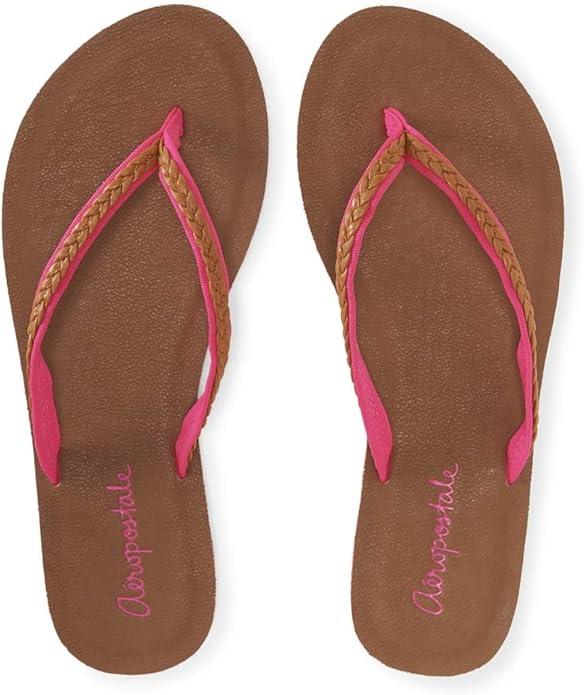 Aeropostale Womens Neon Braid Flip Flop