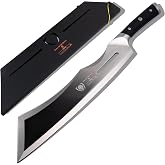 Dalstrong Annihilator 14" Meat Cleaver - 7CR17MOV Carbon Steel | 60 HRC - 6mm Thick - Full-tang G-10 Handle - For Whole-animal Butchering - BBQ - Wood Stand Included