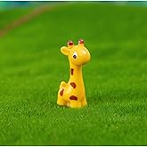 MAOMIA 20pcs Miniature Giraffe Figurines Easter Cake Toppers, Mini Giraffe DIY Craft Plant Pot Fairy Garden Landscape Decor Ornament