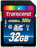 Transcend Premium 32 GB SDHC Class 10 UHS-I Memory Card - Frustration Free Packing