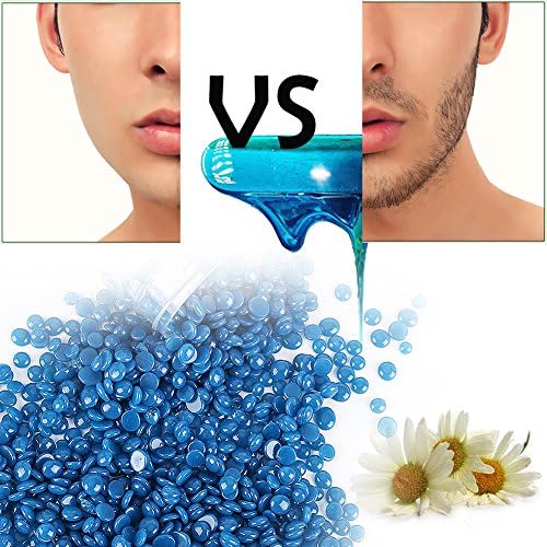 Wax Bead, 2 Packs Hard Wax Bean Professional Film Wax Bead Natural Wax Bean With Sticks For Women And Men Desny (Blue)