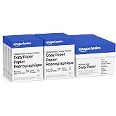 Amazon Basics Multipurpose Copy Printer Paper, 8.5 x 11 Inches, 20 lb, 92 Bright, White, 1 Ream (500 Sheets), Jam-Free