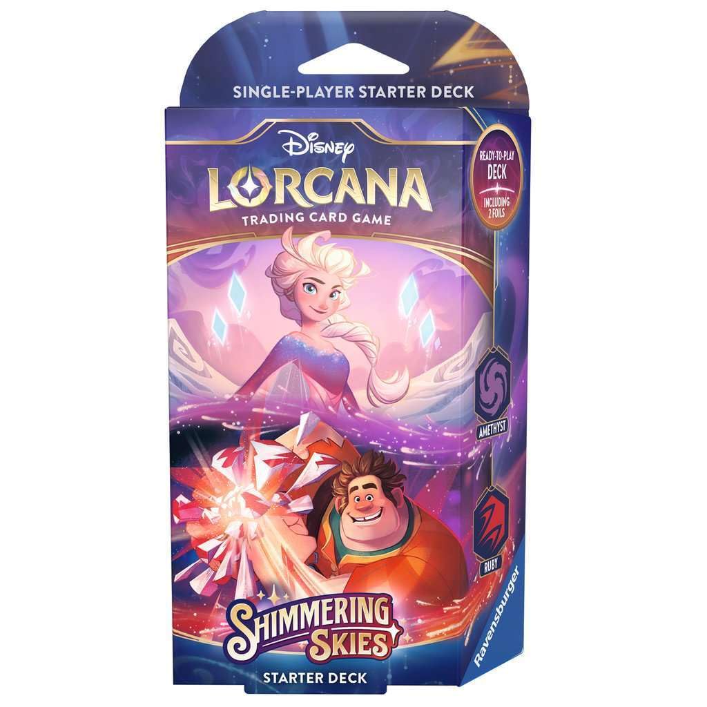 Ravensburger Disney Lorcana Trading Card Game for Adults and Kids Age 8 Years Up-Starter Deck B - Set 5: Shimmering Skies - Collectable TCG