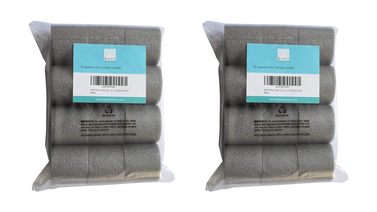 Multi Pack BIPPS Curtain Spacers Perfect Pleats Perfect Curtains in Seconds Easy Install 28mm 35mm Short Long (28mm Short 2 Pack)