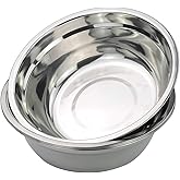 Callyne 4-Pack Stainless Steel Mixing Bowls, Metal Prep Bowls, F