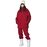 HOTIAN Women's Snow Snowboard Suits Baggy Ski Suit Men's Ski Jacket and Pants Set Insulated Snowsuits Waterproof Winter