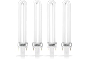 IMIKEYA 4pcs Nail Dryer Lamp Bulbs Tube Replacement 9W 365nm UV Bulb Light Bulb for Nail Art Gel Curing Drying Light Manicure