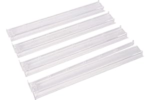 GUSTARIA Mahjong All-in-One Tile Rack & Pusher, Clear Acrylic Mahjong Rack and Pusher Combo, Modern American Mahjong Tile Racks, Set of 4, White
