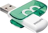 Philips Vivid 8GB USB 2.0 Flash Drive Green Swivel Connector view 2