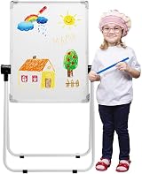 DOeWORKS Kids Easel Magnetic Whiteboard Chalkboard Height Adjustable 360° view 2